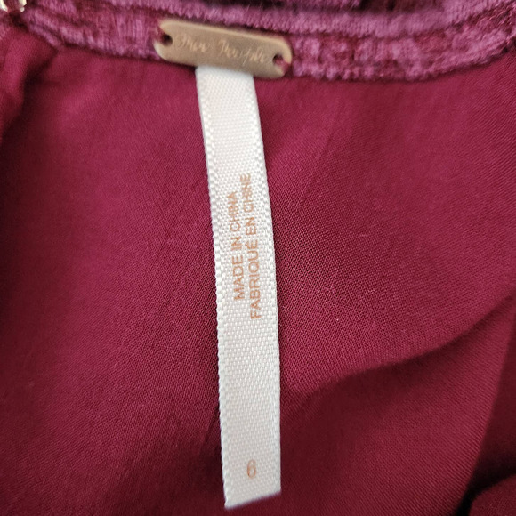 Free People Burgundy Lace Mini - Picture 2 of 5